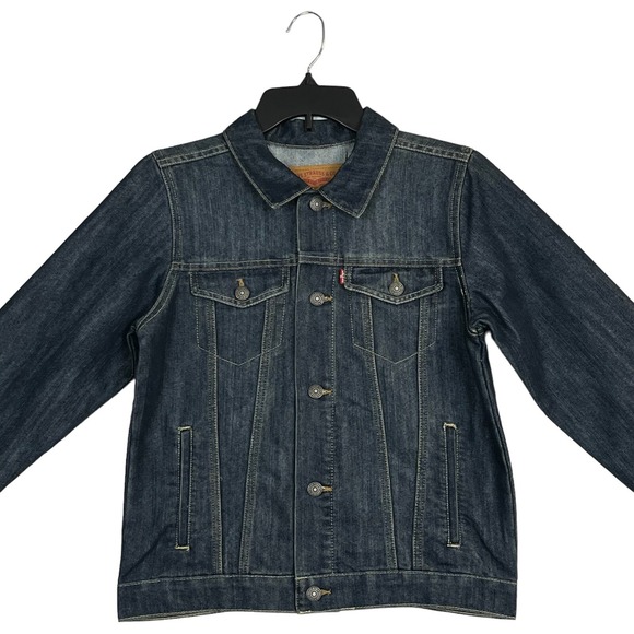 Levis Youth Boys Denim Trucker Jacket Size S (8-10 Years) Medium Wash Fabric - Picture 4 of 8